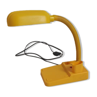 Lampe de bureau articulée années 70 jaune vif