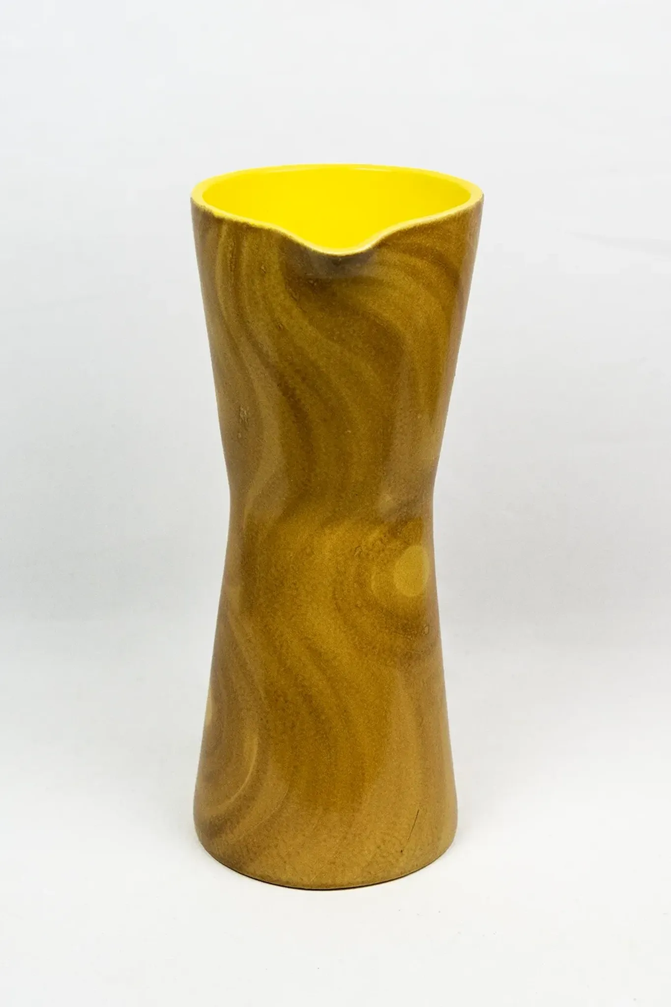 Large jug Robert Dupanier, glazed ceramic faux olive wood