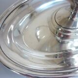 Large gravy boat on its frame, silver metal Cailar Bayard, 19th century