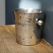 Seau à glace en métal argenté