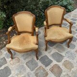 Paire de fauteuils style Louis XV