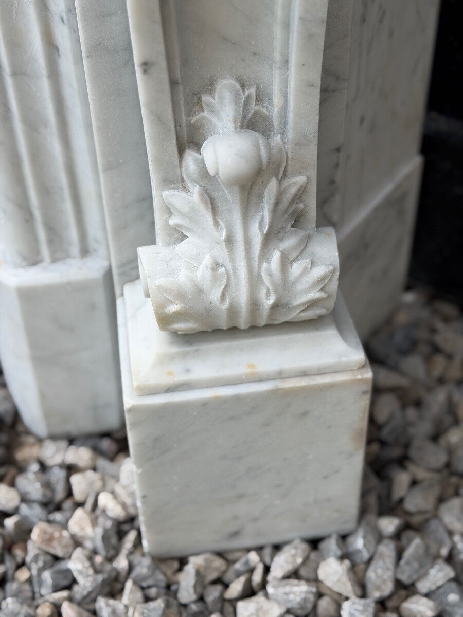 Napoleon III fireplace in Carrara marble circa 1880