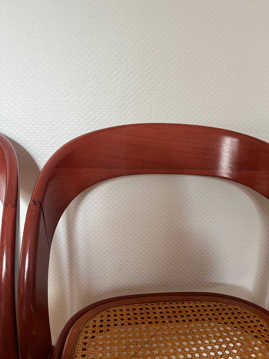 Set of 4 Baumann caned gondola chairs