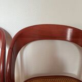 Set of 4 Baumann caned gondola chairs