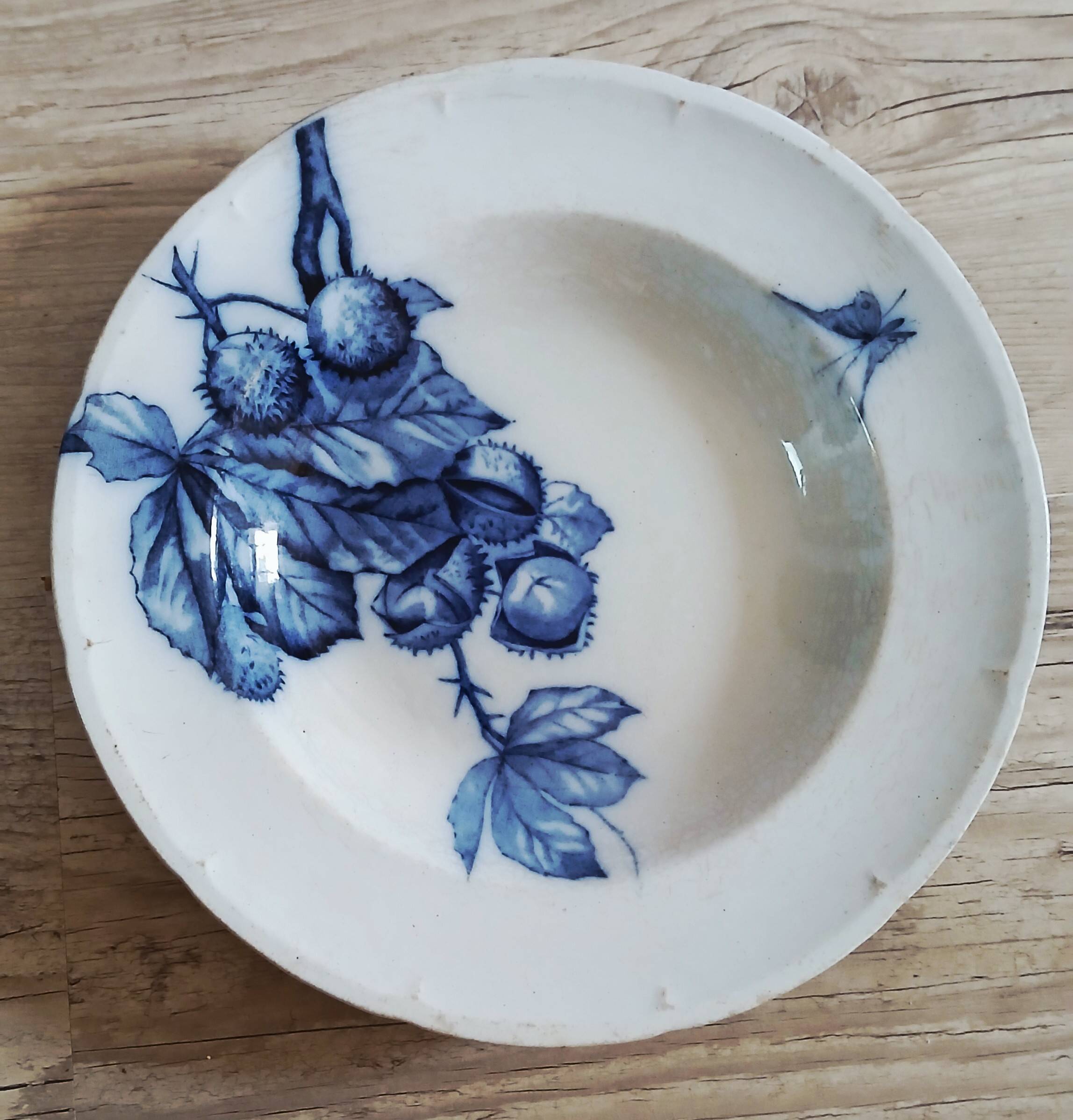 Longwy deep dish, flowers series