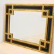 Mirror in gilded wood and black glass by Deknudt Belgium