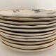 12 art nouveau flat plates from Boch La Louvière, peacock model