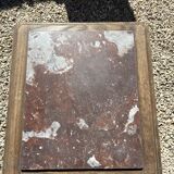 Antique bedside table in wood and marble