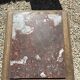 Antique bedside table in wood and marble