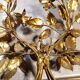 Pair of gold metal wall lights