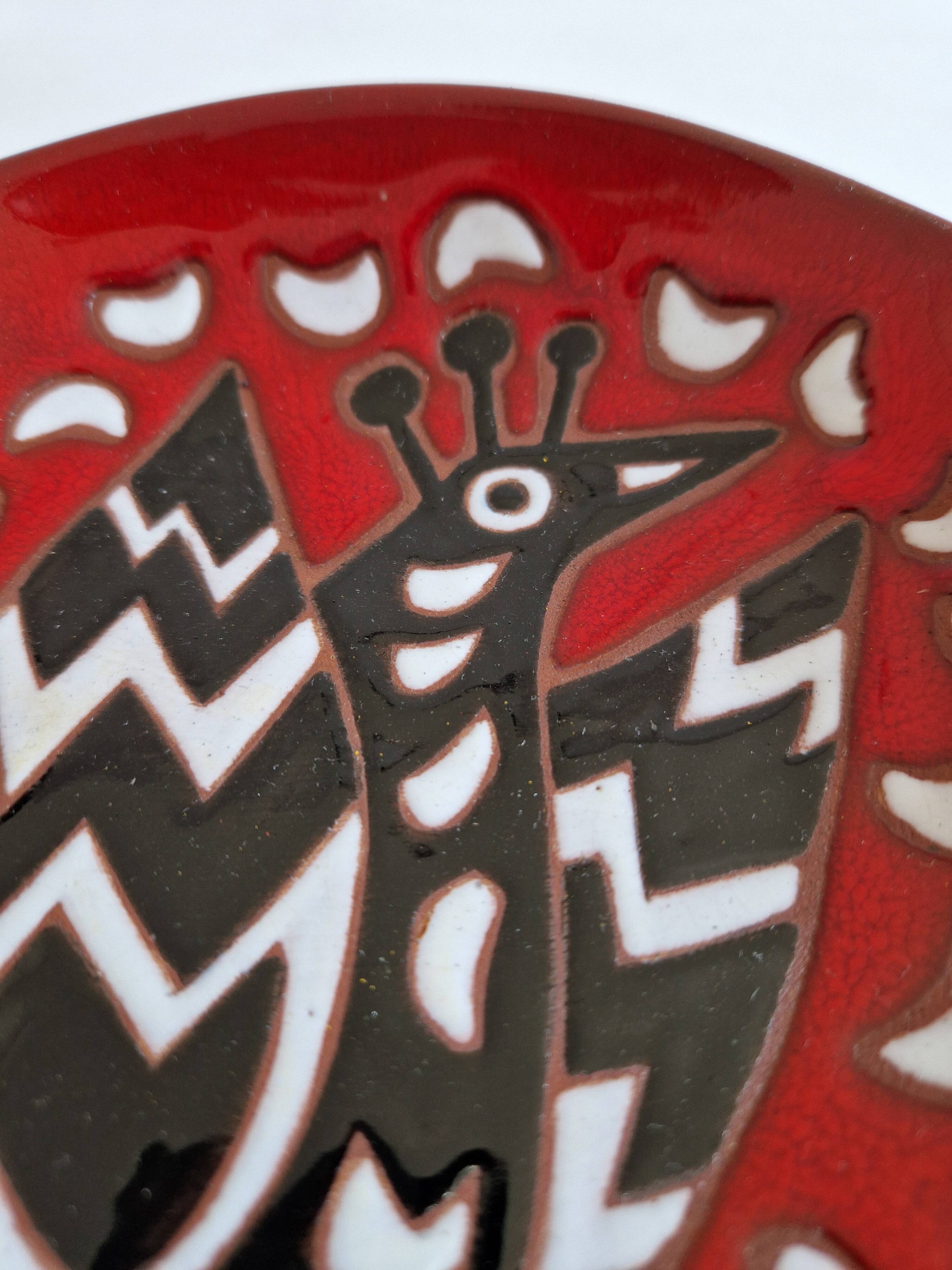 Vintage ceramic bowl by Jean Picart le Doux, circa 1960