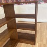 Large oak corner bookcase, 1950s design.