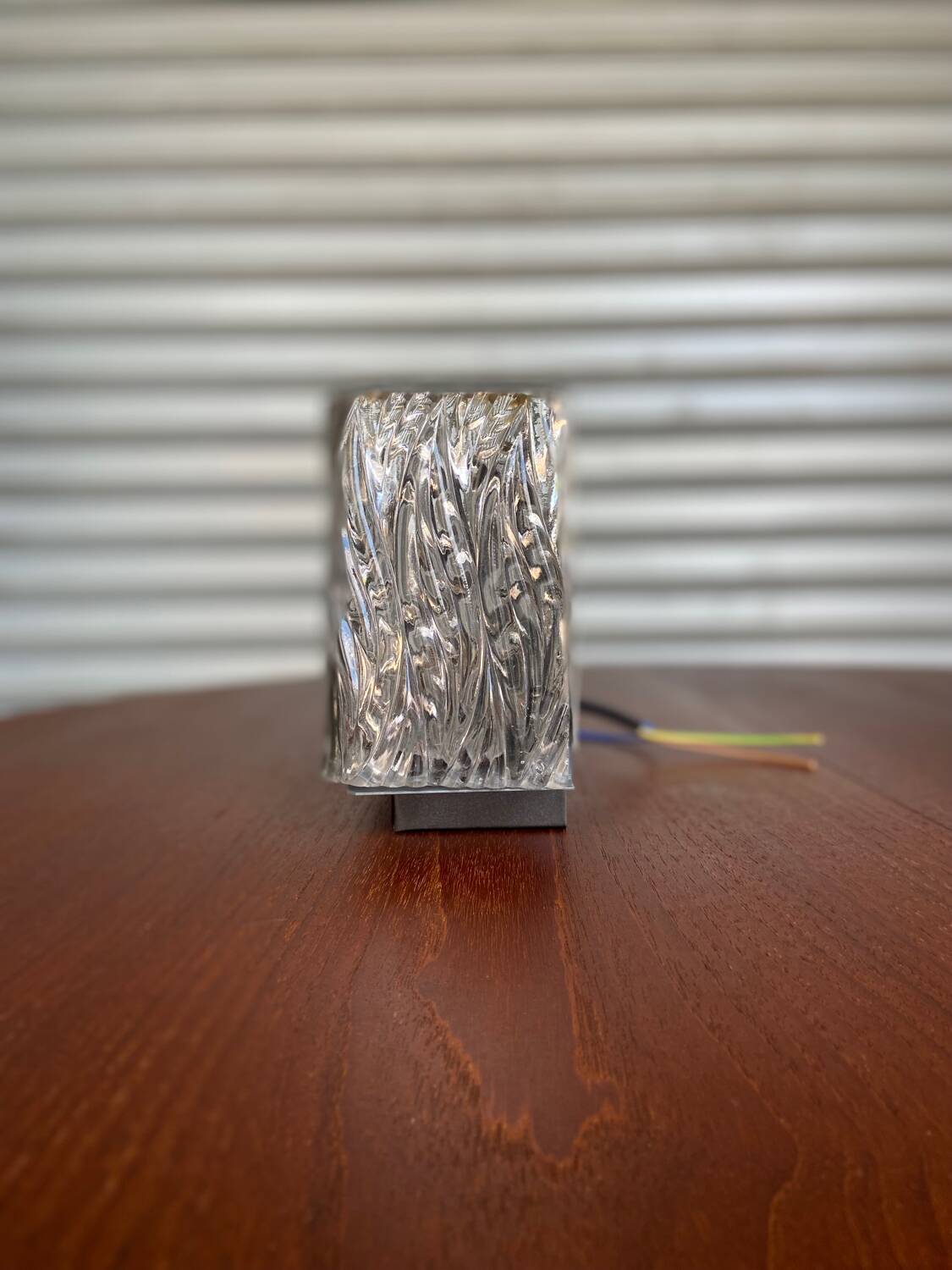 3 molded glass sconces 1950