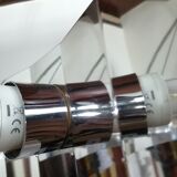 Round pendant light 3 bulbs in chrome metal