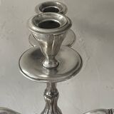 Vintage Orbisa 5-branch chandelier in silver-plated metal, Alpaca base.