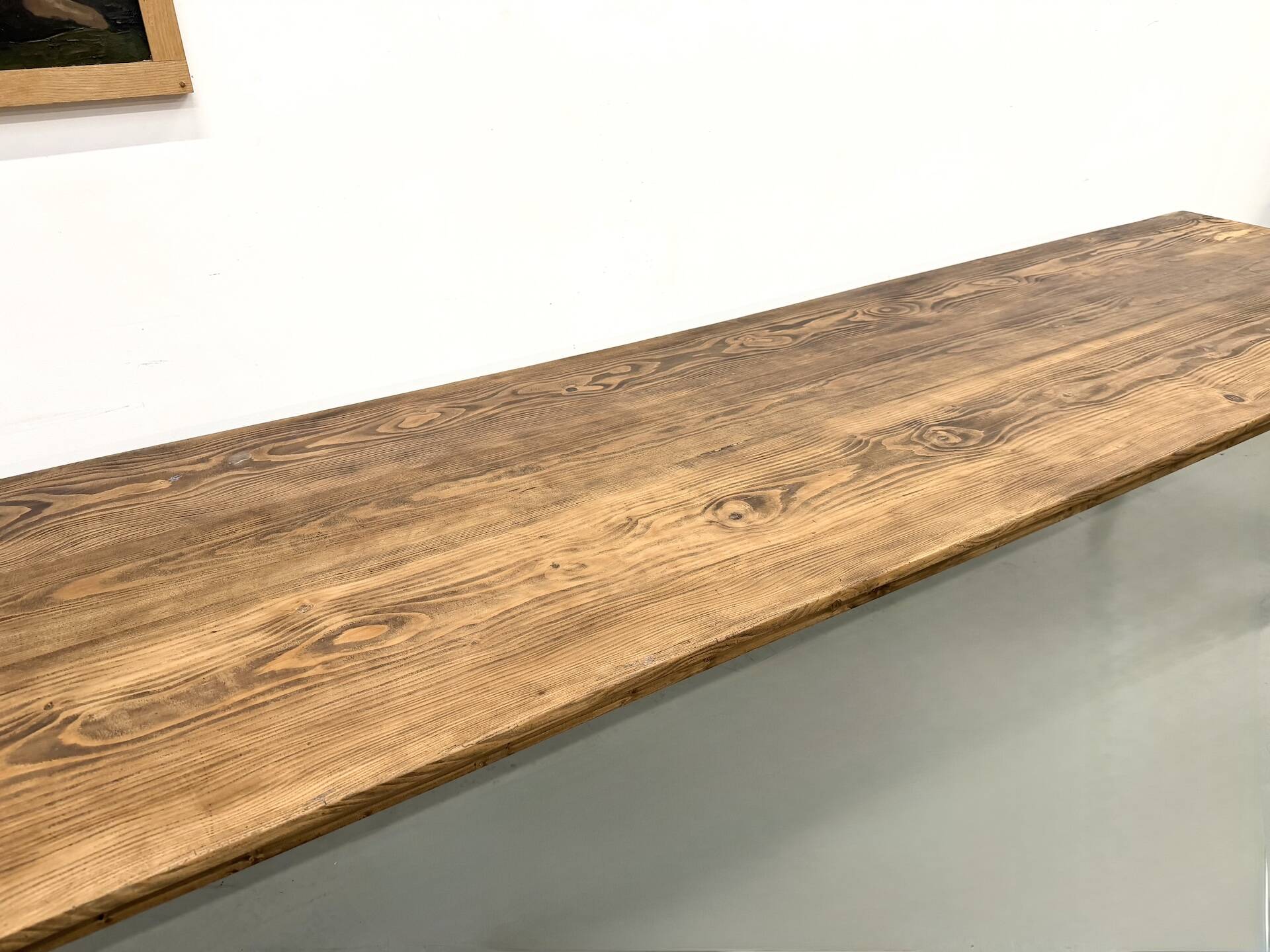 Large XXL Farm Table in Pine – Tapered Legs – L367 cm
