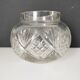 Cut crystal ball vase