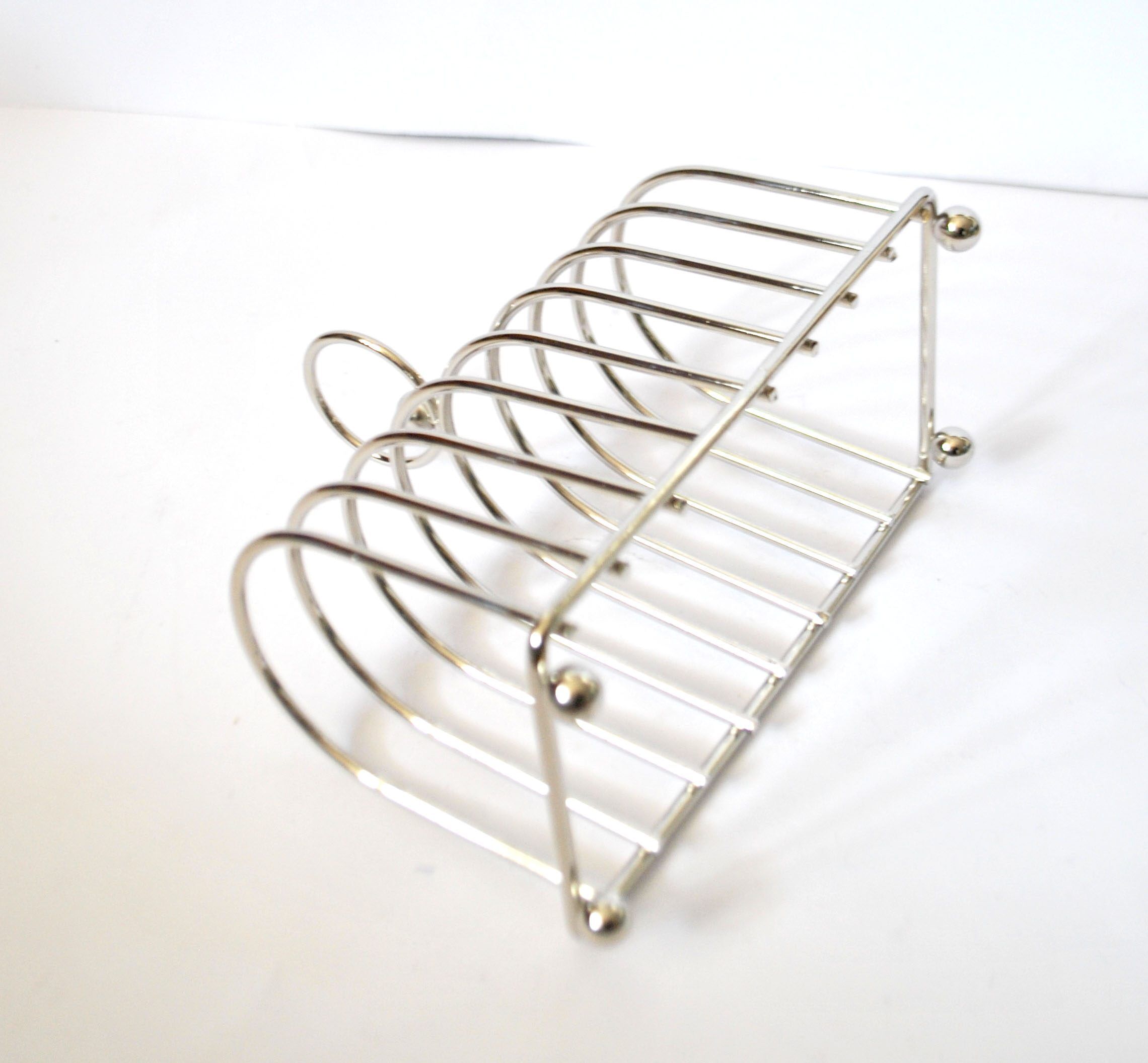 Vintage silver-plated toast rack with ball feet 1960 – Brunch Bistrot