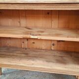 Old glass sideboard on legs