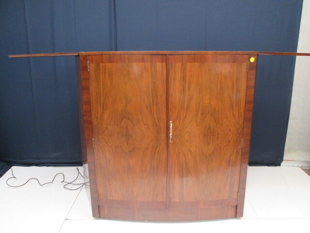 Art deco bar system in walnut