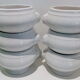 Set of 6 white ceramic lion-headed ceramic soup bowls