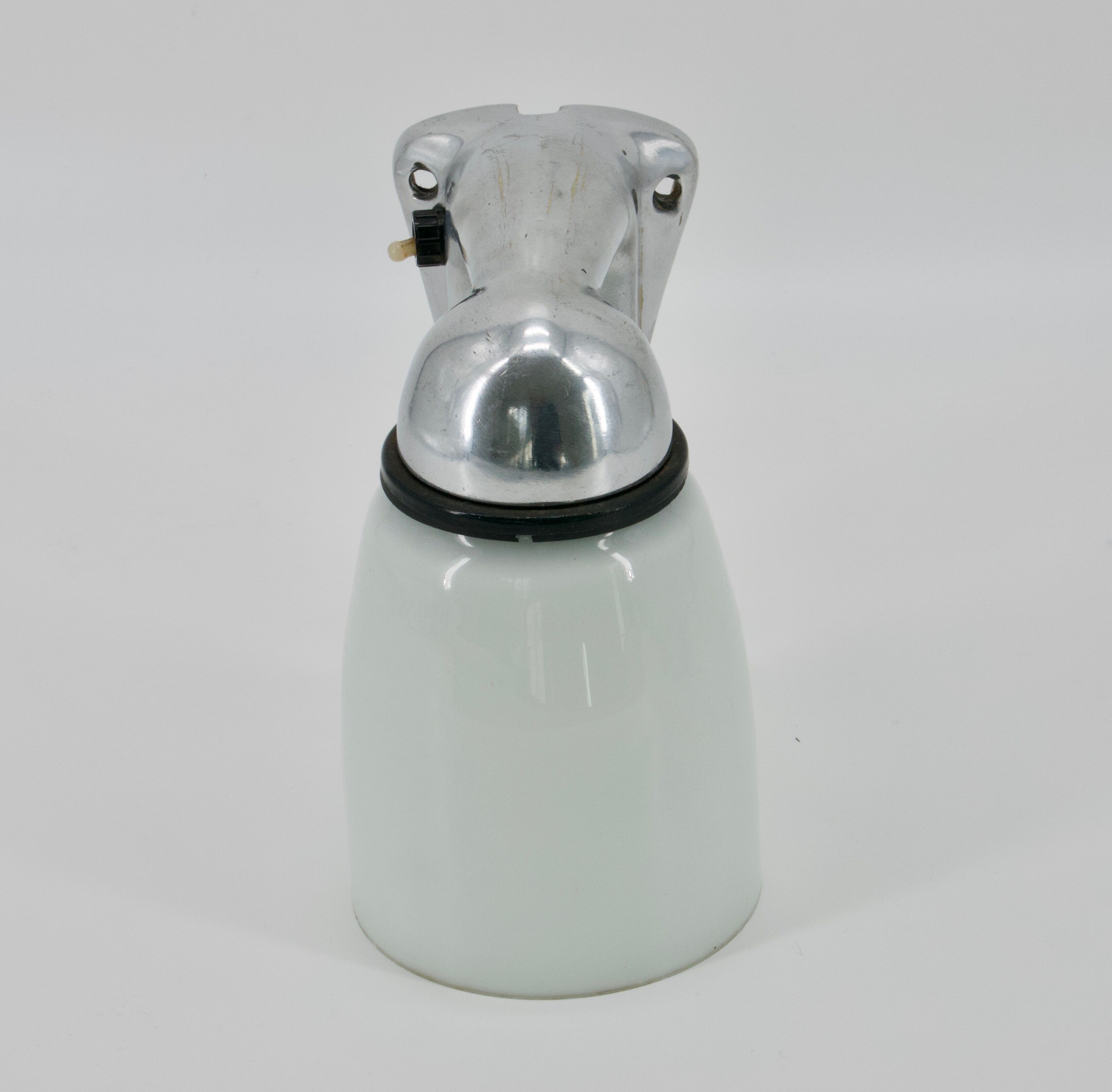 Aluminium cast iron and ancient opaline sconce