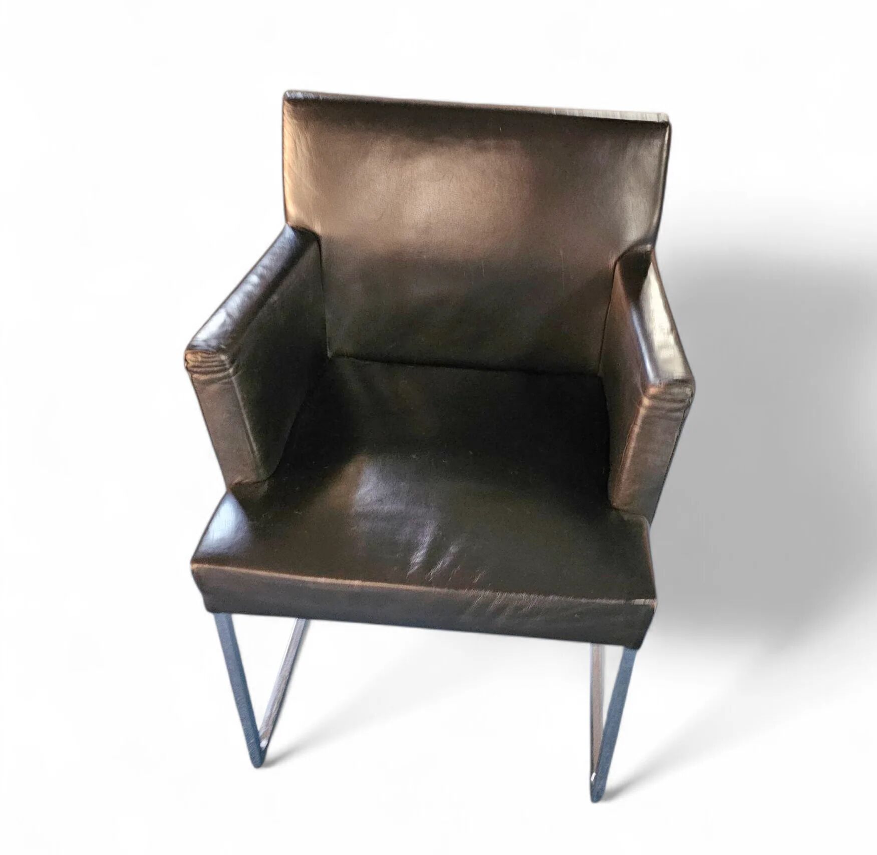 6 x Solo chair by Antonio Citterio for B&B Italia / Black leather