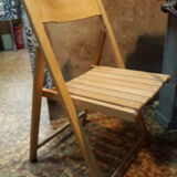 Light wooden folding chair