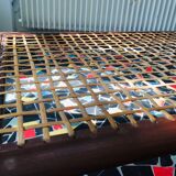 Teak coffee table and canning by Louis Van Teeffelen