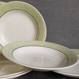 Six earthenware plates of SALINS service "ISERAN" 50s