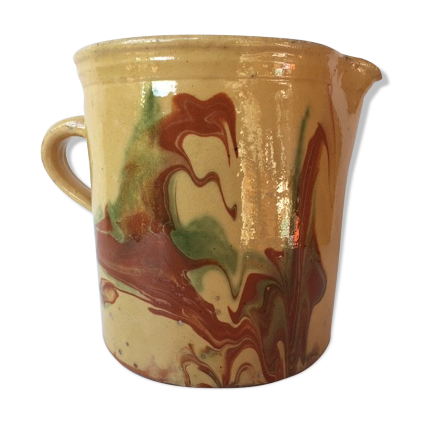 Glazed earth pitcher