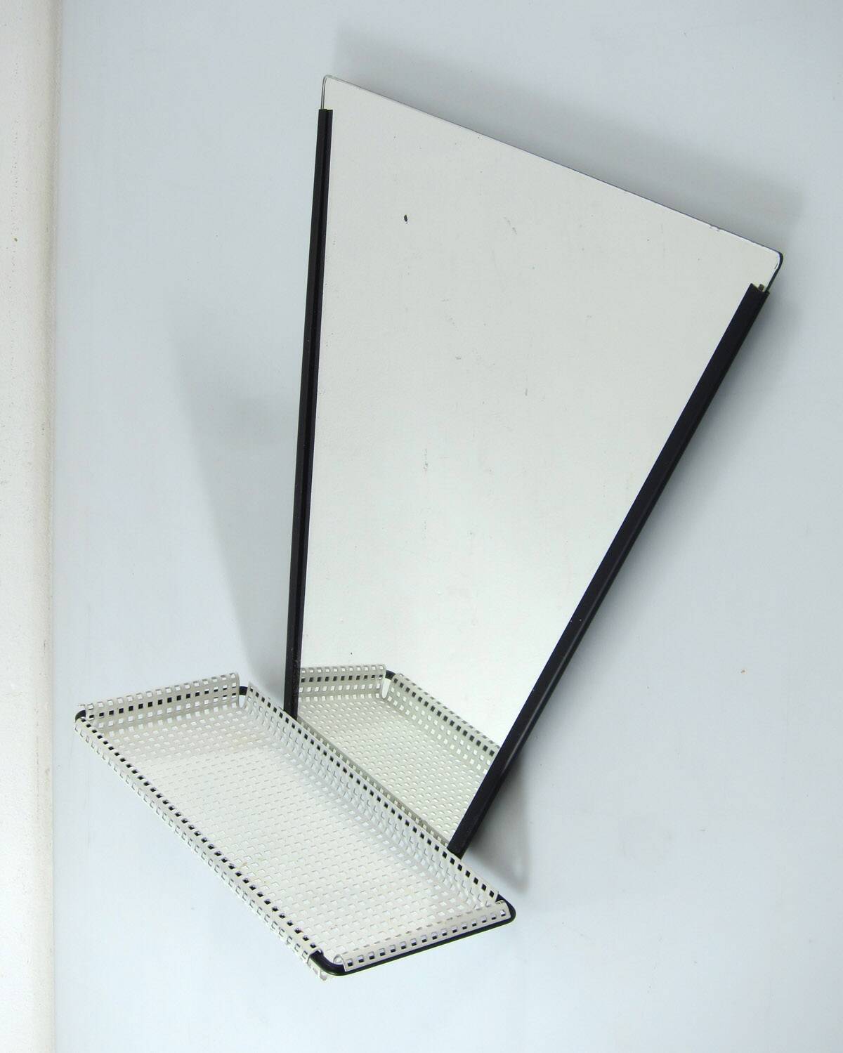 Mathieu Matégot Mirror with Perforated Shelf – Artimeta, 1960s