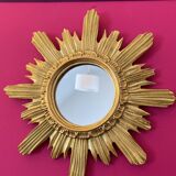 Mirror sun gilded wood 44 cm, 1960