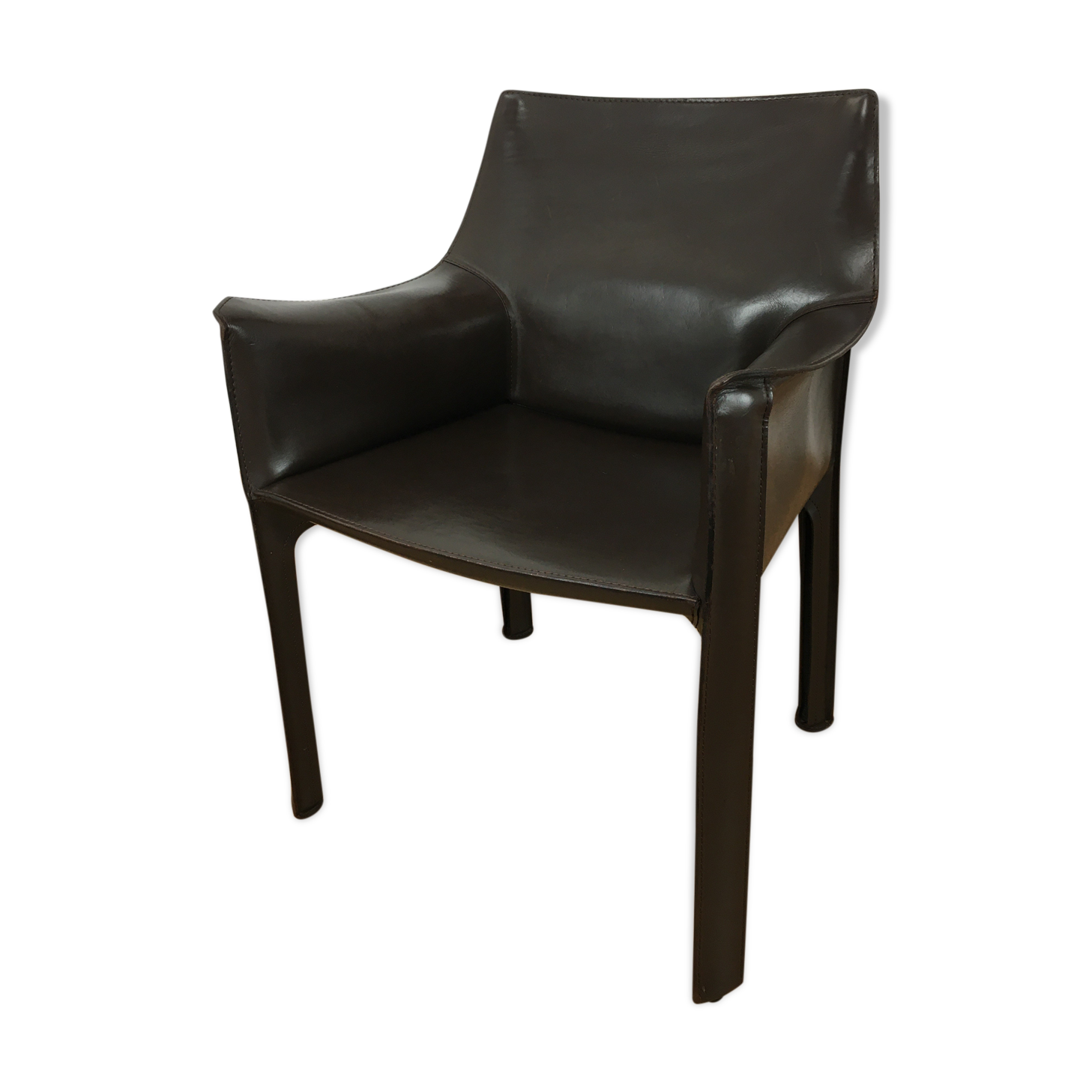 Mario Bellini leather armchair for Cassina, model CAB 413