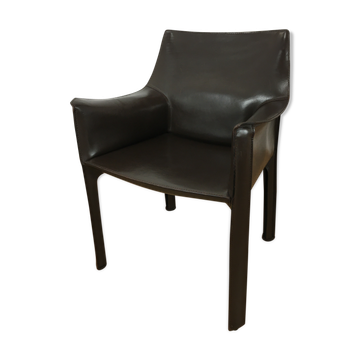 Mario Bellini leather armchair for Cassina, model CAB 413