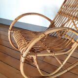 Child rocking chair in rattan