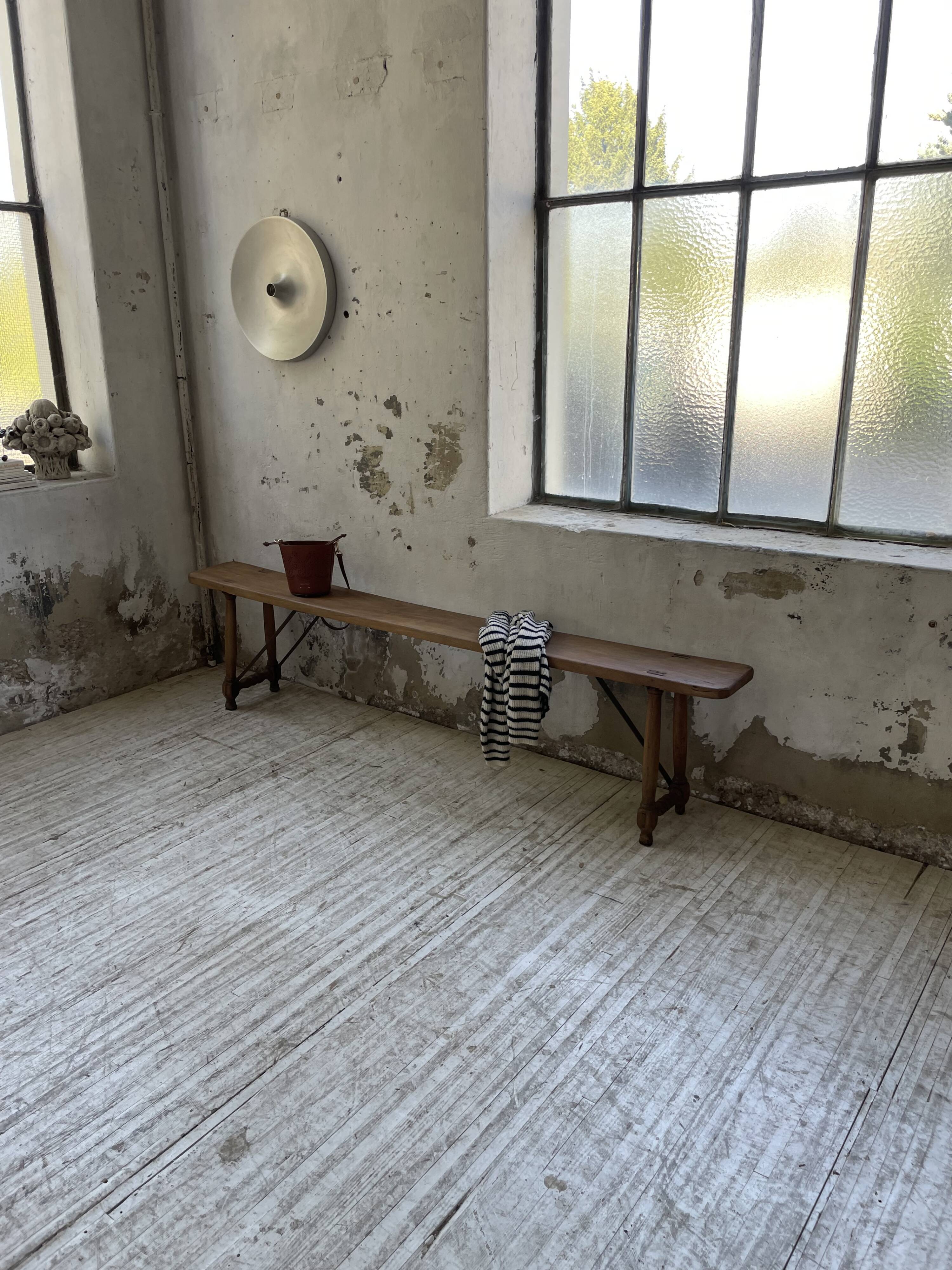 Banc chêne XXL XIXème 280cm