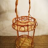 Rattan service bottle holder