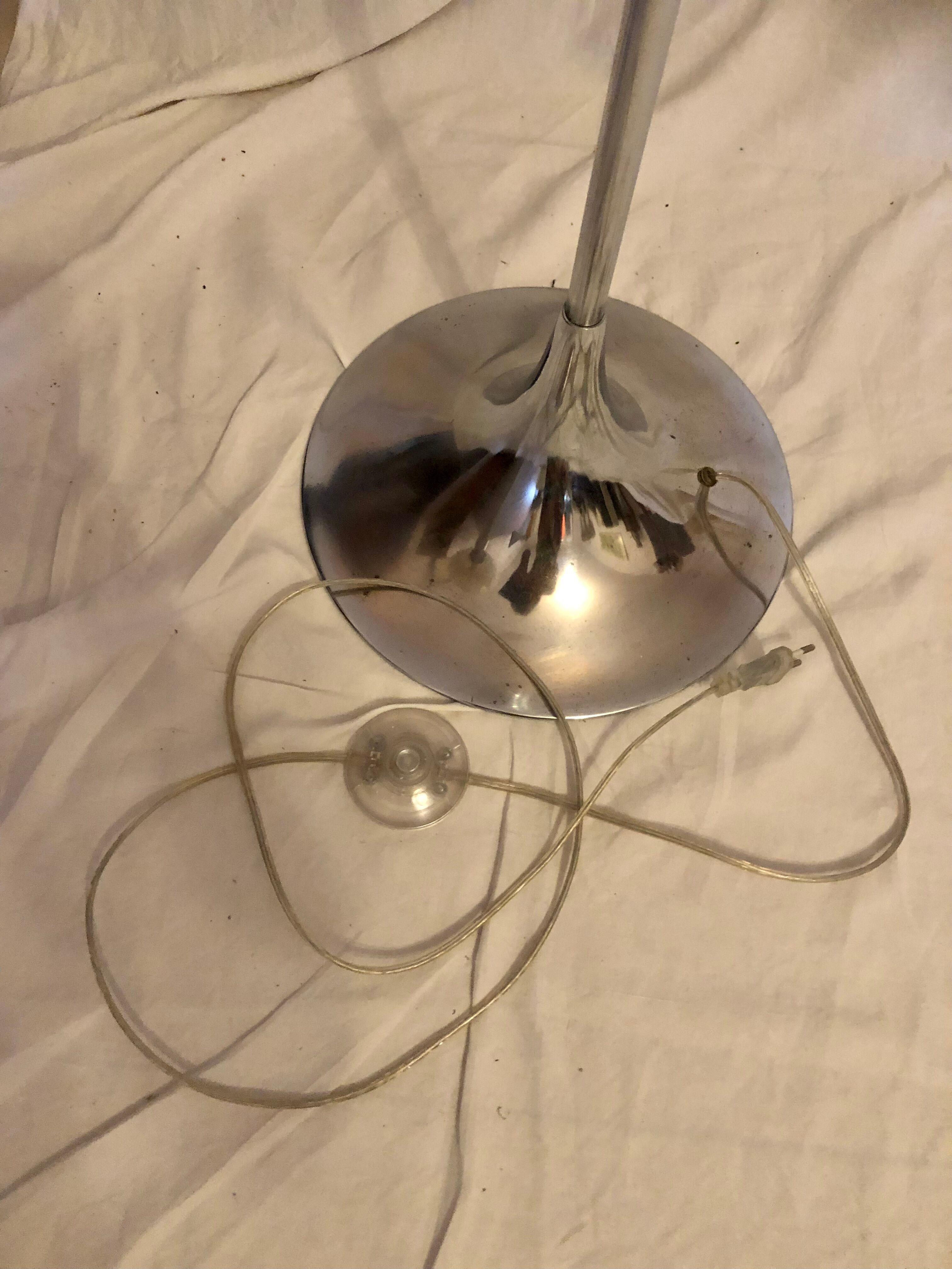 Floor lamp Space age metal chrome vintage