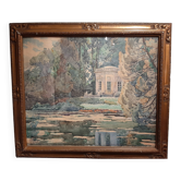 Aquarelle sous verre signée Maurice Pellerier