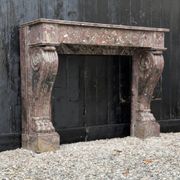 Cheminée Charles X en marbre de Waulsort, XIXème siècle