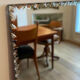 Beveled mirror in festoon 123x51 cm from the 60s