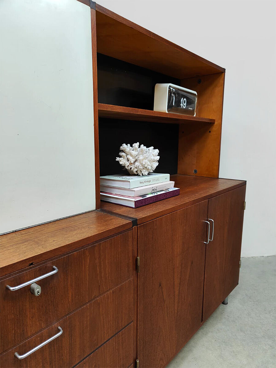 Vintage Dutch design cabinet secretary Cees Braakman Pastoe 1960 'Made to measure'