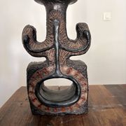 Brutalist sculptural candlestick attributed to Elisabeth Vandeweghe - 70s