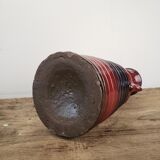 Red vintage terracotta vase