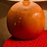 pair of solid wood varnished lamps 1kg 32x30 elec ok screw bulb very good