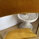 Vintage chaisor folding chair in gold yellow velvet