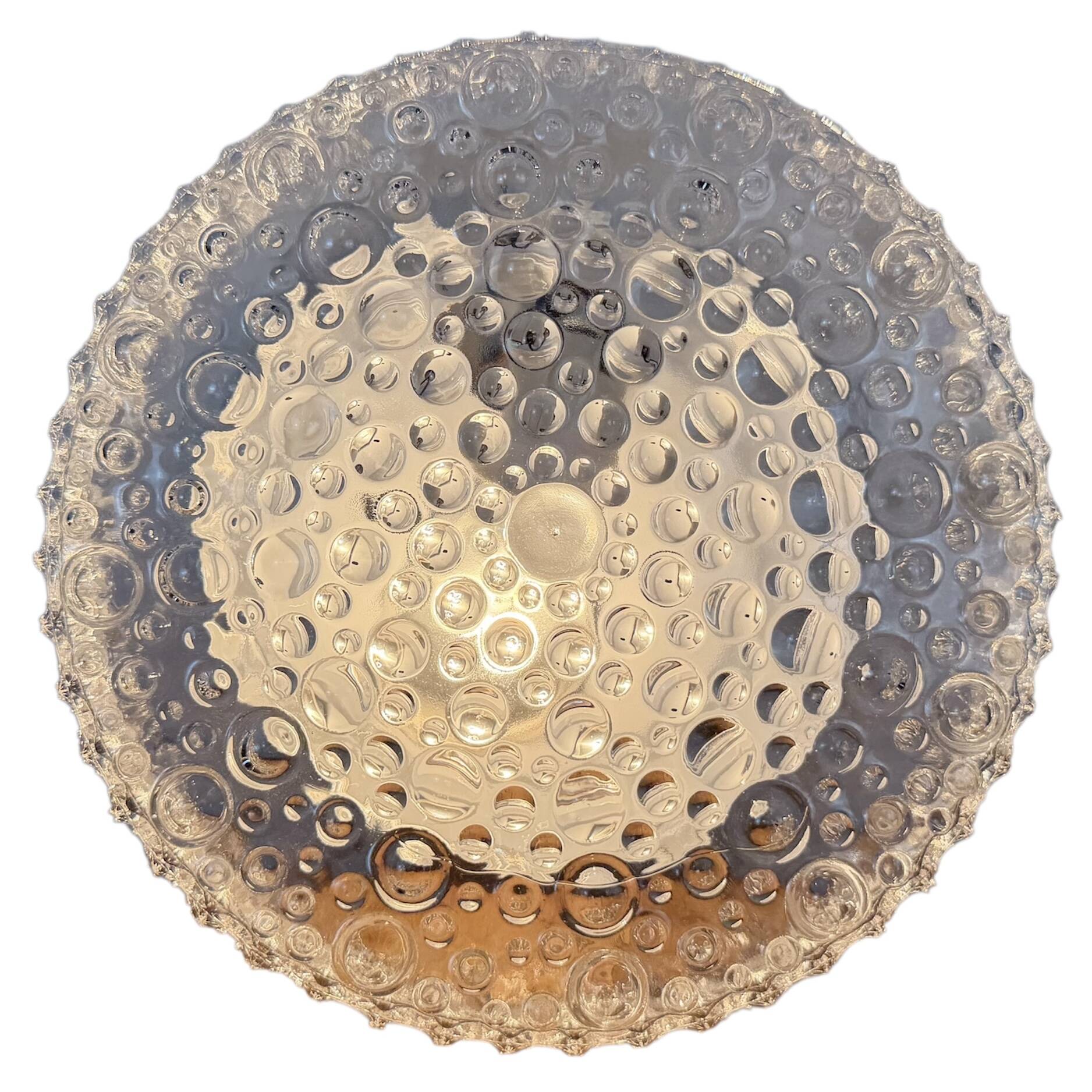 Vintage Glass Wall or Ceiling Light, 1970s