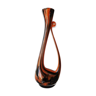 Vase en verre vintage années 70