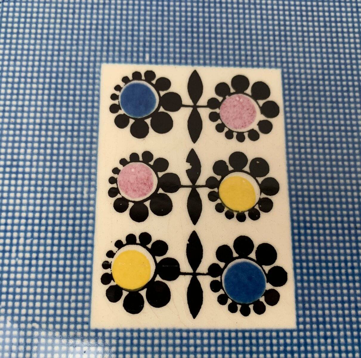 Mid-century German ceramic cake plate with floral patterns by Limburg, 1960s.